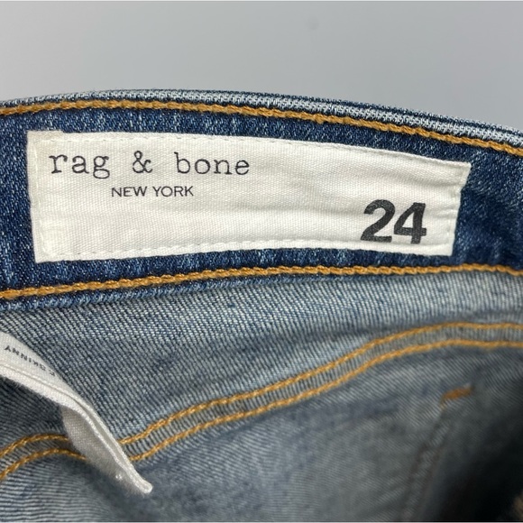 RAG & BONE Jeans Cate Step Hem Mid Rise Ankle Skinny in Hampton Size 24 - Picture 8 of 16
